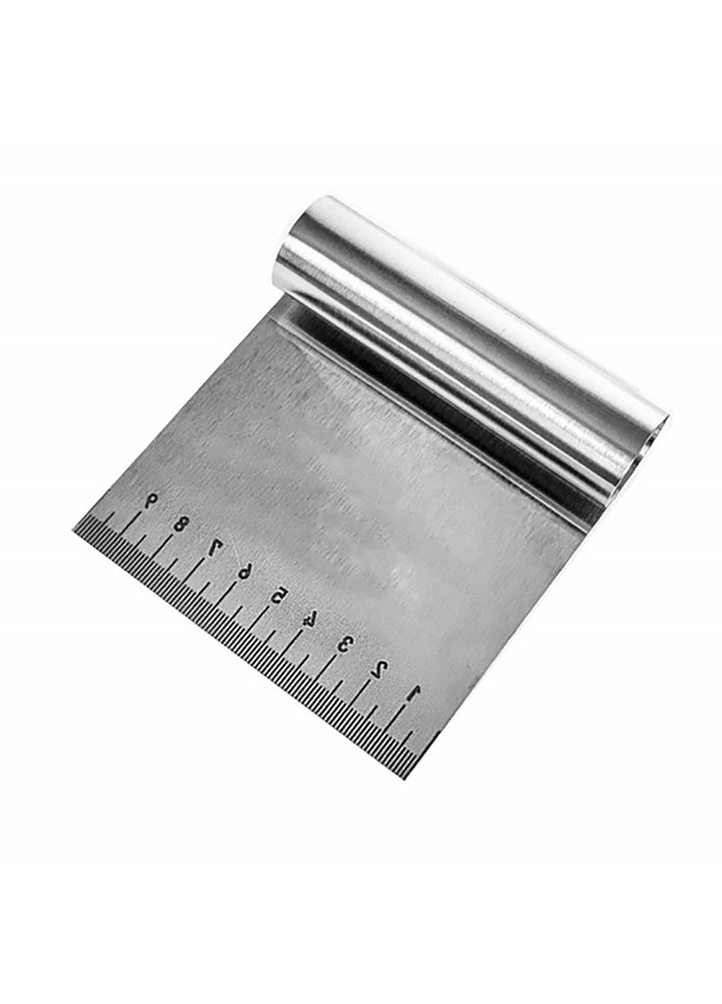 Шпатель резак для теста, скребок из нержавеющей стали, делитель теста кулинарный с линейкой 10 см (малый) Metalworkshop (283323706)