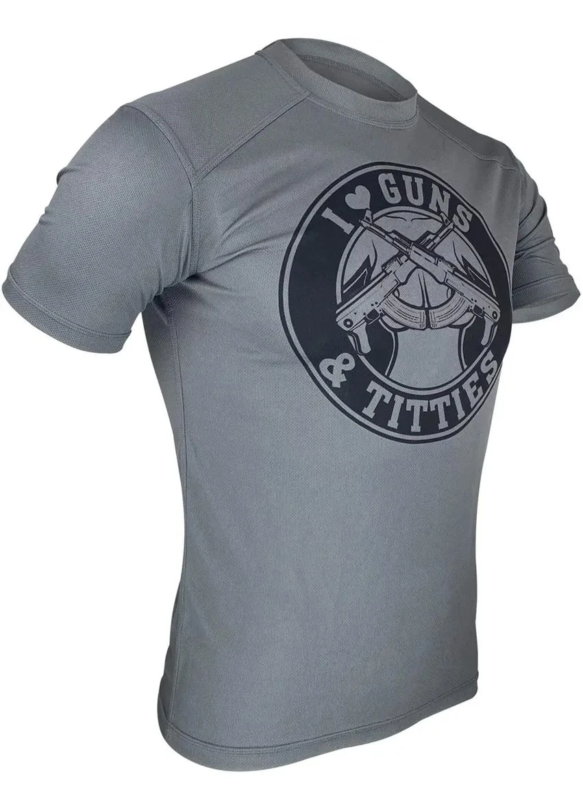 Комбінована футболка kramatan i ove guns & titties tactical design urban No Brand