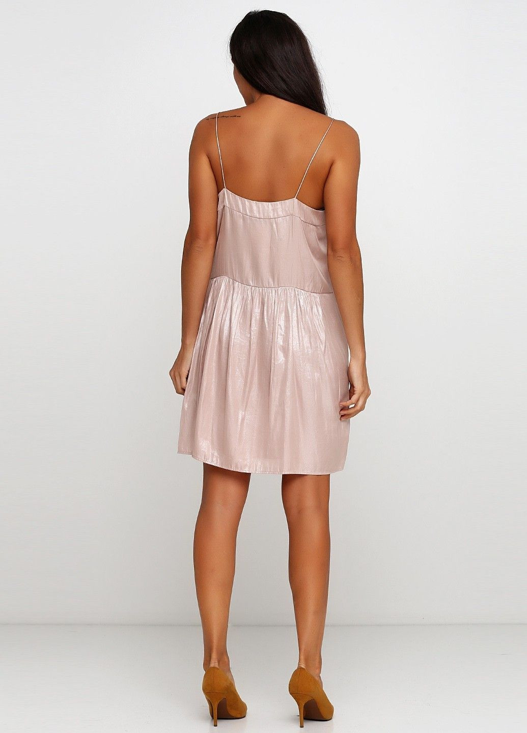 Бежевое кэжуал платье Mango