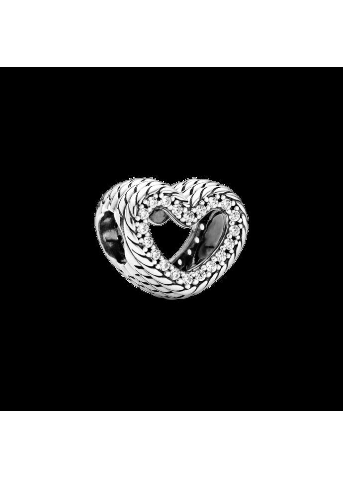 Срібний шарм Пандора "Серце з ланцюжковим орнаментом" 799100C01 Kabluchka (355344134)