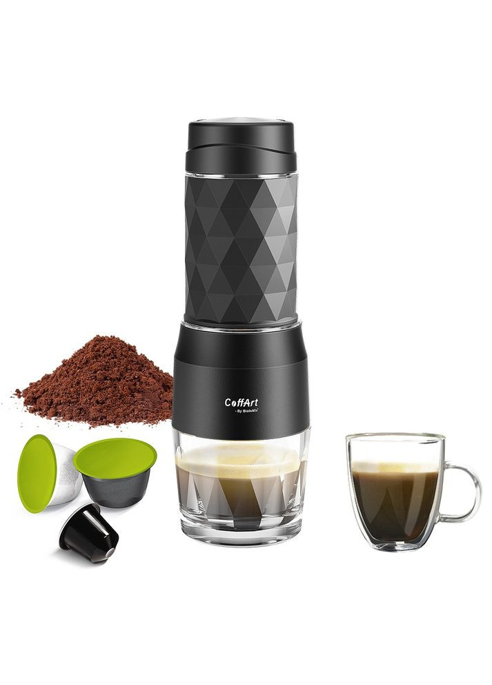 Портативна кавоварка Espresso Machine HS-8439 для капсул і меленої кави ( ) BioloMix (315817003)