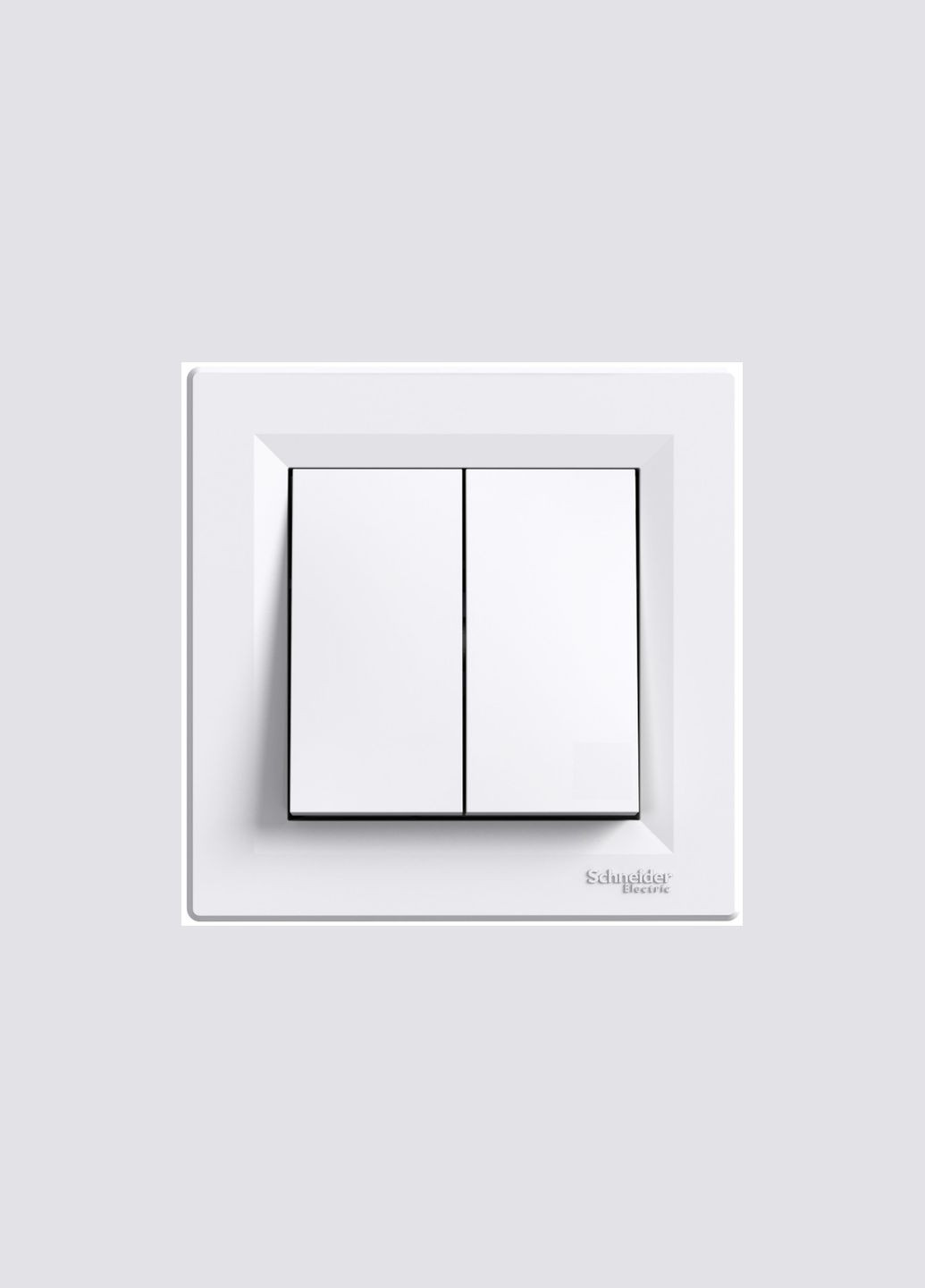 Кнопковий вимикач двоклавішний Asfora з рамкою самозатискний ABS [EPH1100121] Шнейдер Електрік Schneider Electric (344532199)