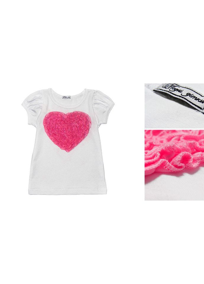 Біла літня футболка дитяча Модні дітки