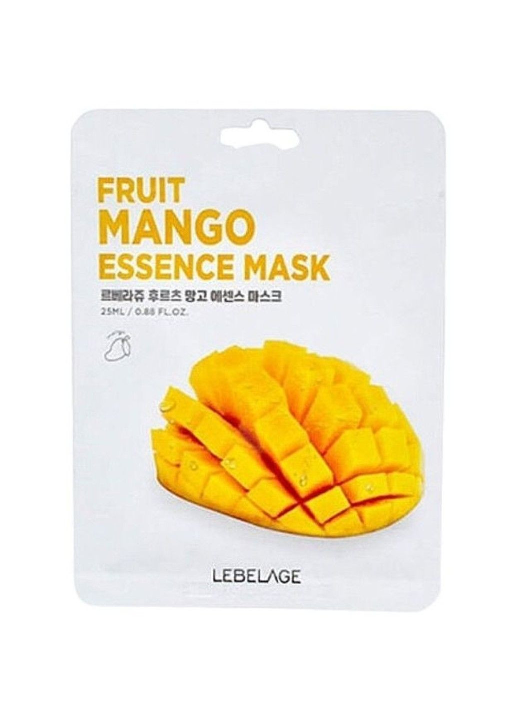 Тканинна маска для обличчя з манго екстрактом Fruit Mango Essence Mask Lebelage (302899240)