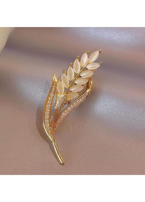 Брошка жіноча універсальна Золотистий колосок No Brand (369489906)