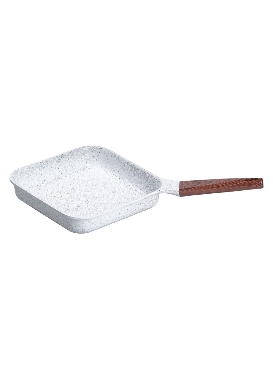 Сковорода-гриль алюминиевая, квадратная, 2,5 л, с антипригарным покрытием, 24 см MGC White Jooki (358706632)