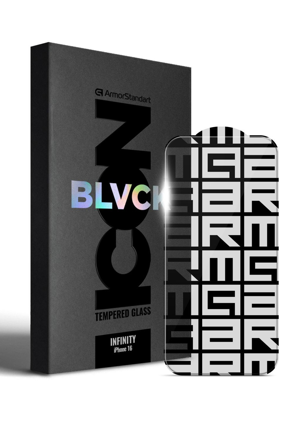 Защитное стекло Infinity Black Icon 2.75D для Apple iPhone 16 (ARM80299) ArmorStandart (343049597)