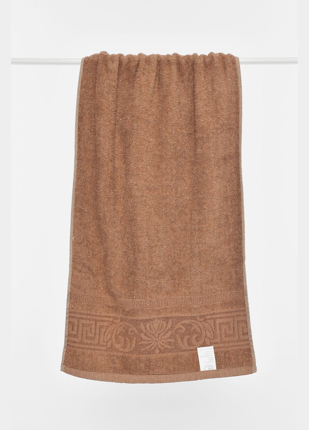 Полотенце для лица махровое коричневого цвета Let's Shop однотонный коричневый