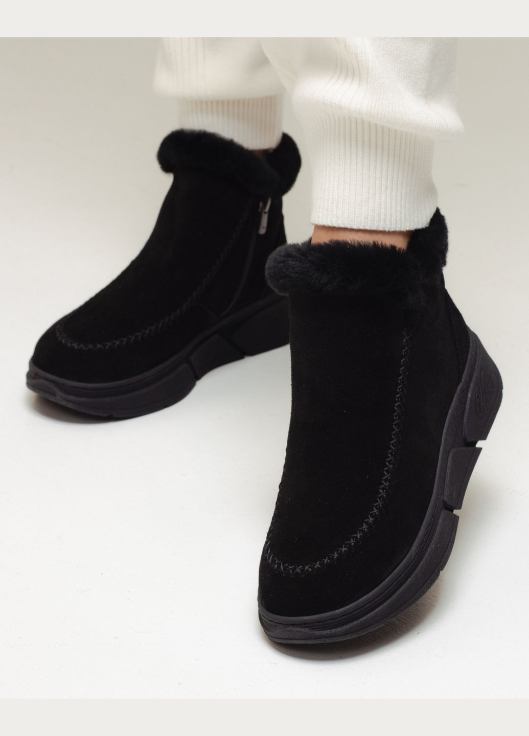 Черевики на платформі замша хутро Guero (302209570)