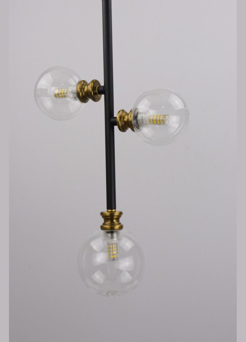 Люстра підвісна LOFT на 3 лампочки 25719 Чорний 55-130х10х23 см. Sunnysky (364755461)