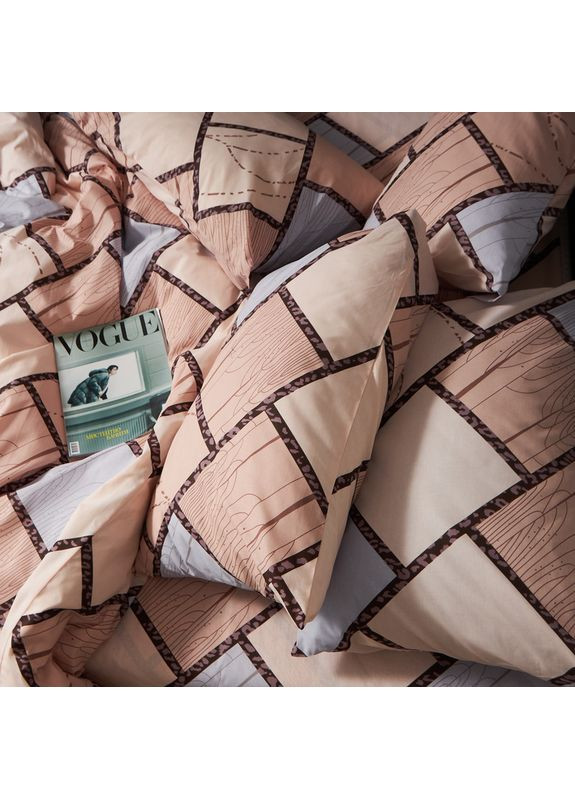 Комплект постільної білизни Бязь Gold Люкс Сімейні 160х220х2 наволочки 2х50х70 (MS-820009061) Moon&Star Cozy Puzzle (356113827)