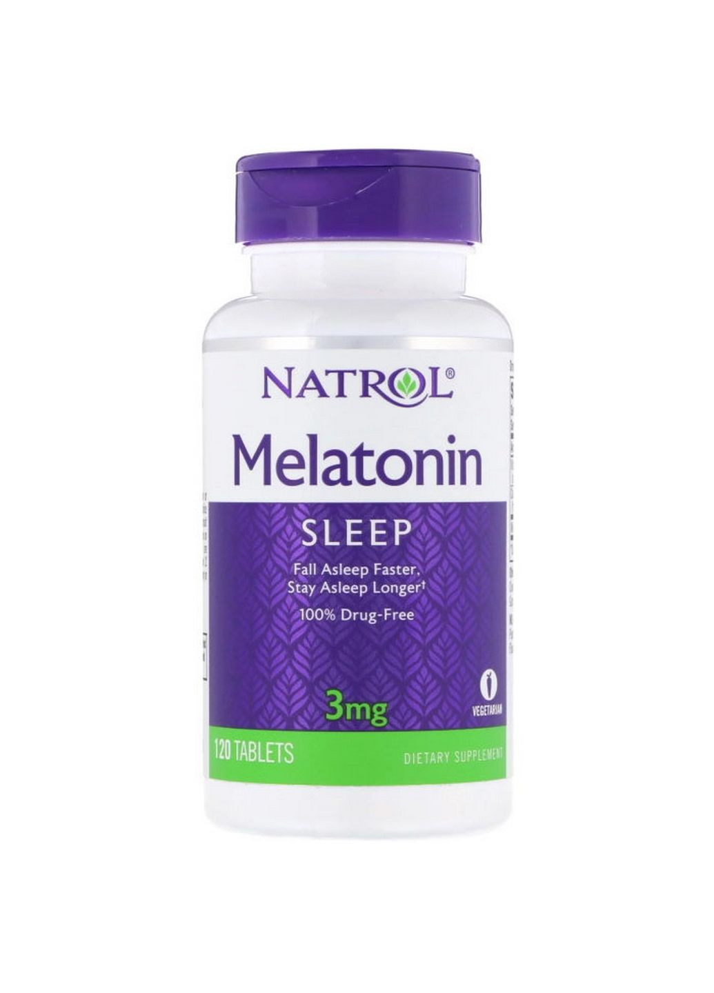 Натуральна добавка Melatonin 3 mg, 120 таблеток Natrol (293342069)