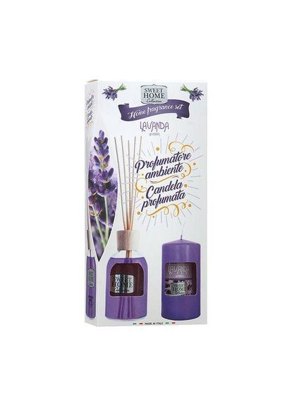 Набор подарочный ароматизатор для дома Lavanda 100 ml и свеча 135 g Sweet Home (316659739)