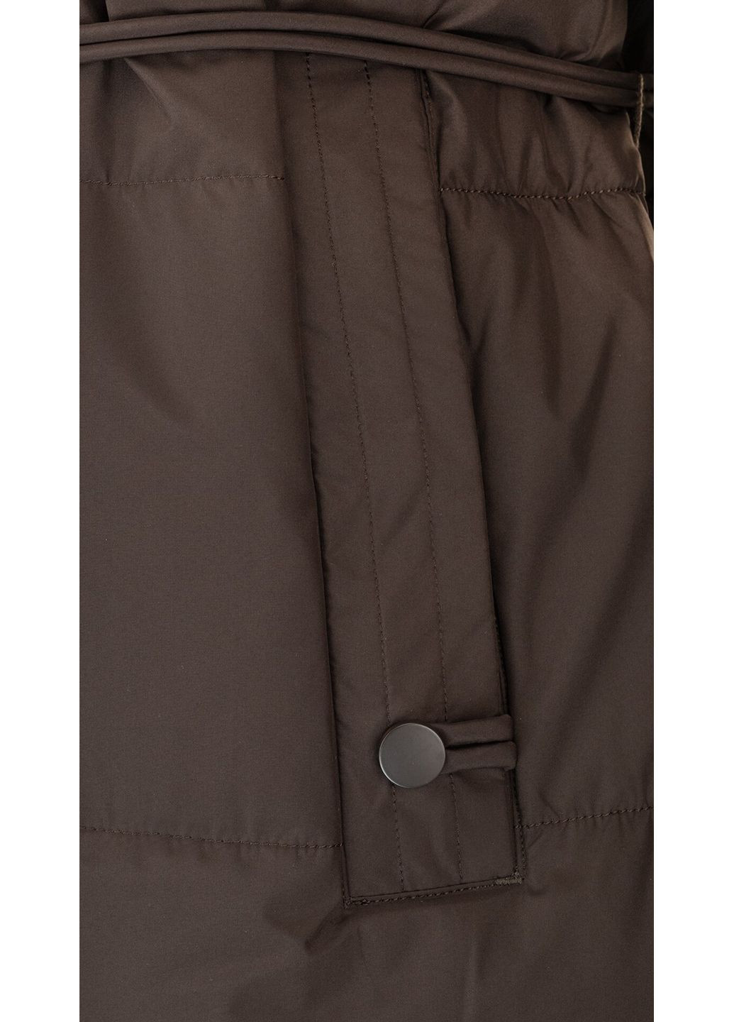 Коричневая зимняя куртка однотонная женская 2530 коричневый shop (2000999155130) On me