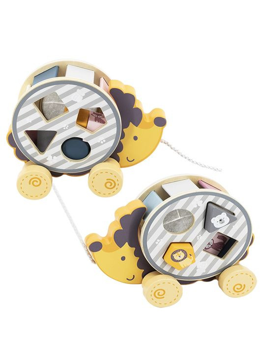 Цилиндр на колесиках «Ёжик» игрушка по системе Монтессори разноцветный (267/44025) Viga Toys (324423400)