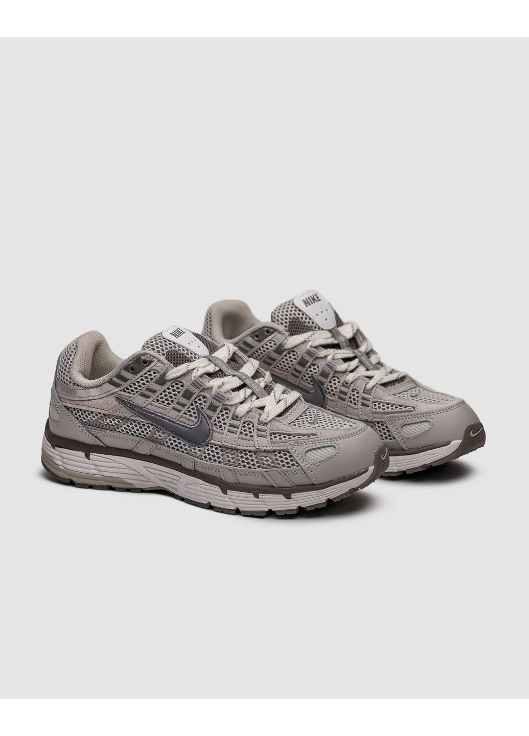 Белые демисезонные кроссовки мужские nike p-6000 light grey/white найк п-6000 белые No Brand
