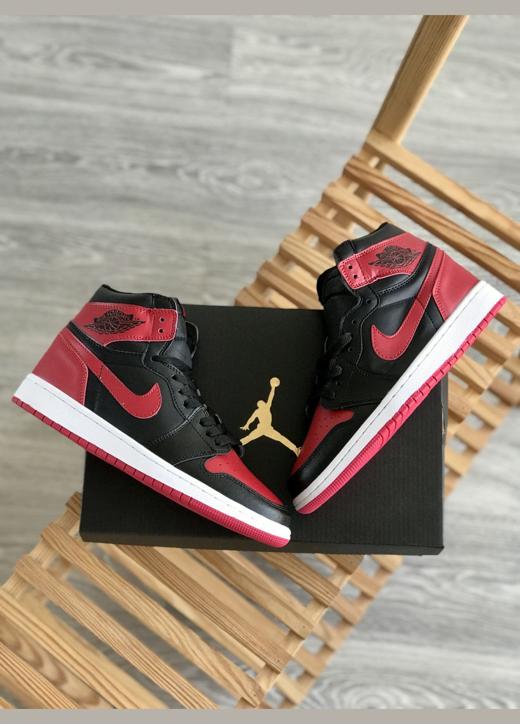 Чорні всесезон кросівки чоловічі і жіночі nike air jordan retro 1 black red | найк аір джордан 1 ретро чорно-червоні No Brand