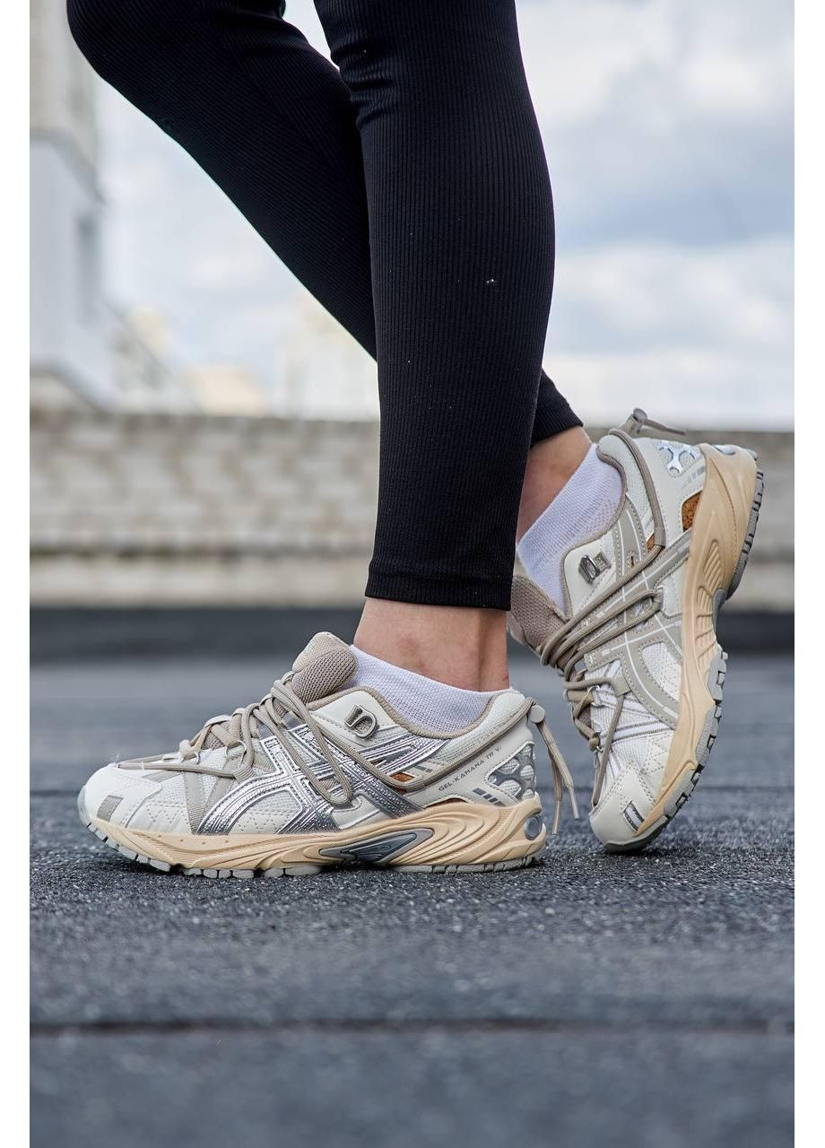 Бежевые демисезонные кроссовки мужские asics gel kahana tr v2 cream pure silver асикс гель кахано 8 No Brand