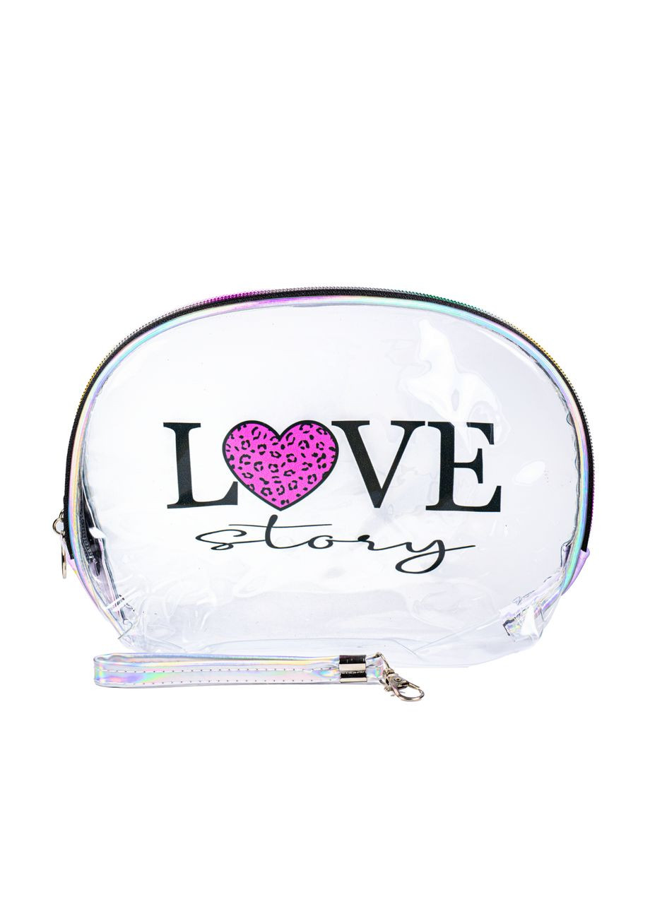 Набор косметичек для хранения аксессуаров и косметики из 3 штук Love, Фиолетовый No Brand (302723552)