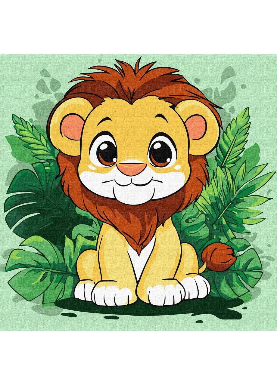 Картина за номерами Для дітей. Левеня 30*30 см KHO 1272 Ідейка (362534231)