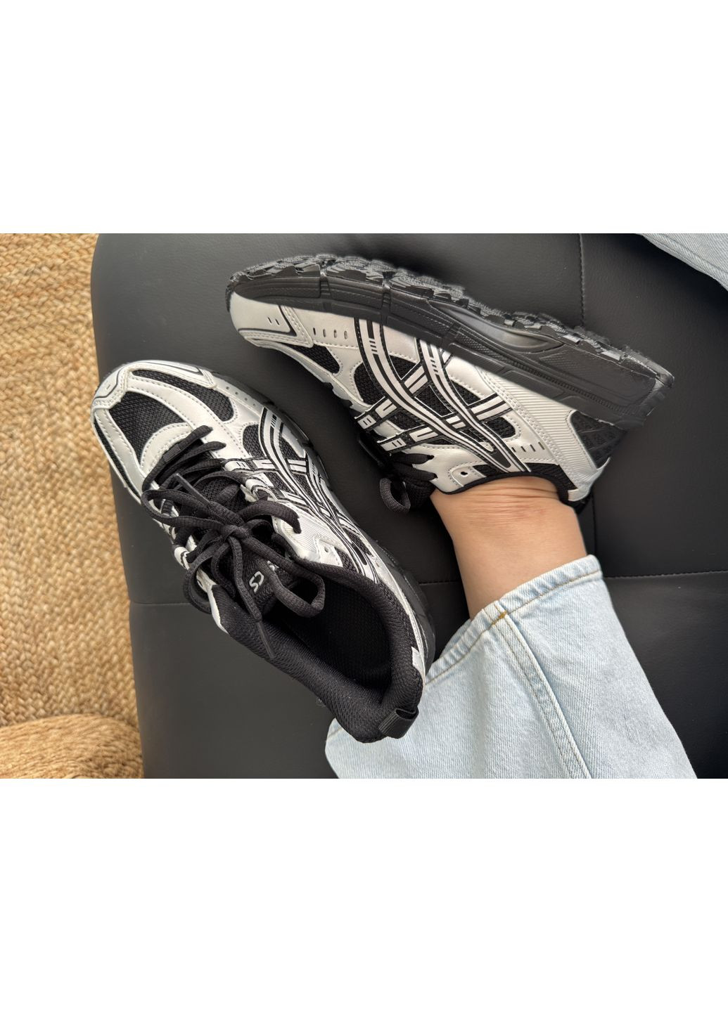 Срібні Осінні кросівки чоловічі і жіночі Asics Gel-Kahana 8 SP Silver Black | Асікс Гель Кахана 27