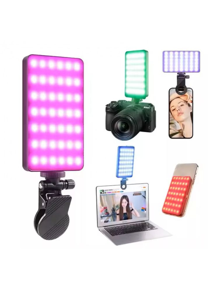 Накамерный свет M20 RGB, 72+42 LED, 22 эффекта, аккумулятор 3000 mAh No Brand (361944435)