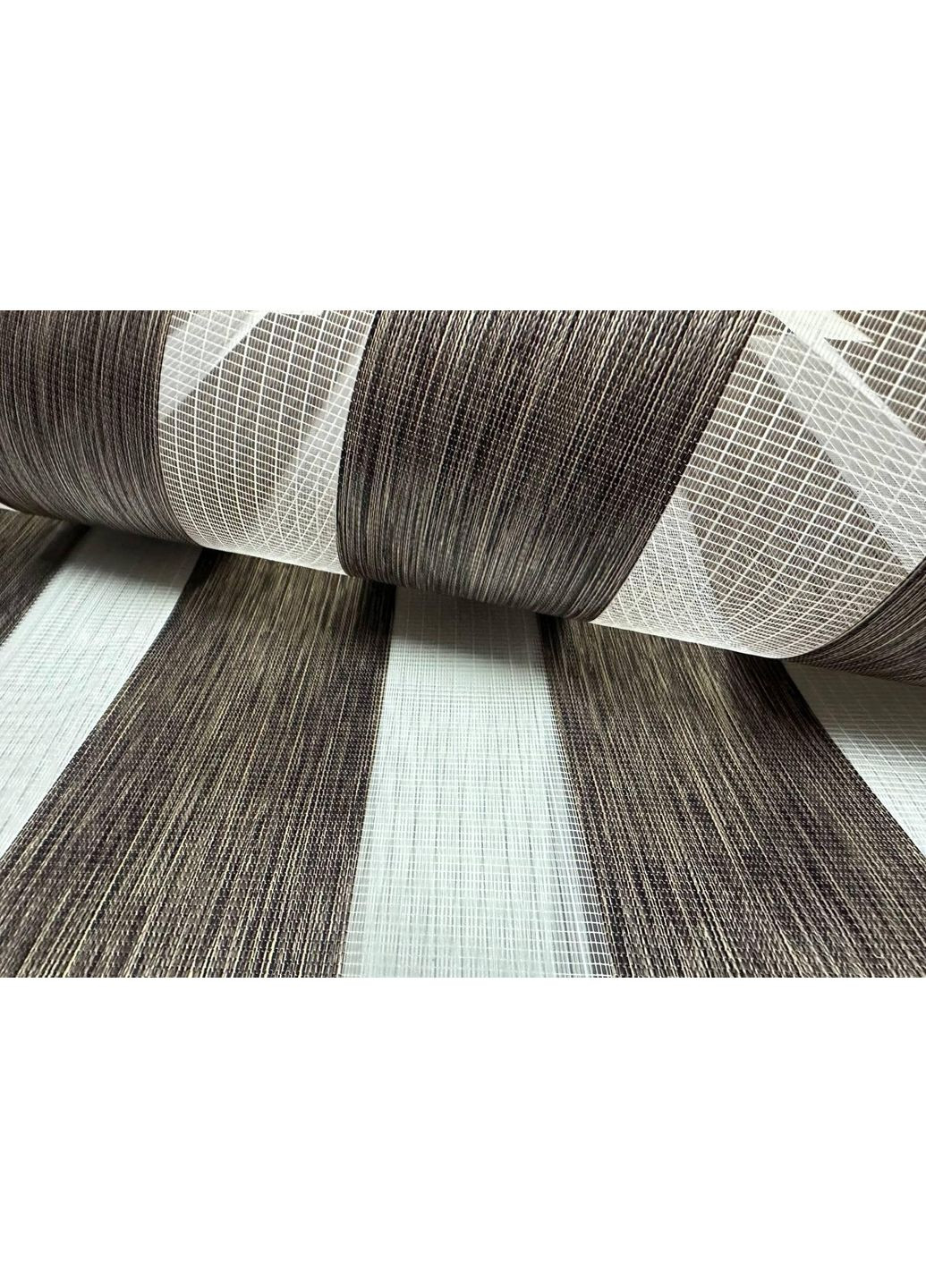 Ролети на вікна День-ніч Жалюзі Рулонна штора з фіксацією під нахил Рулонні штори Ролета тканинна D-3004 Коричневий графіт No Brand (365784037)