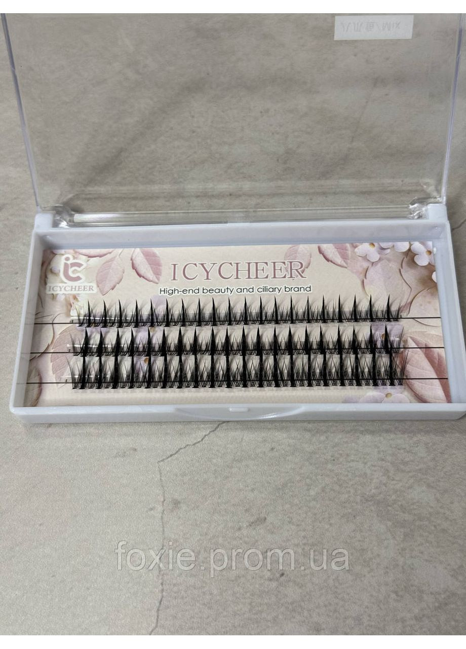 Накладные ресницы с эффектом "кошачий глаз", толщиной 0,07 мм, изгиб С (123шт) No Brand (370589899)