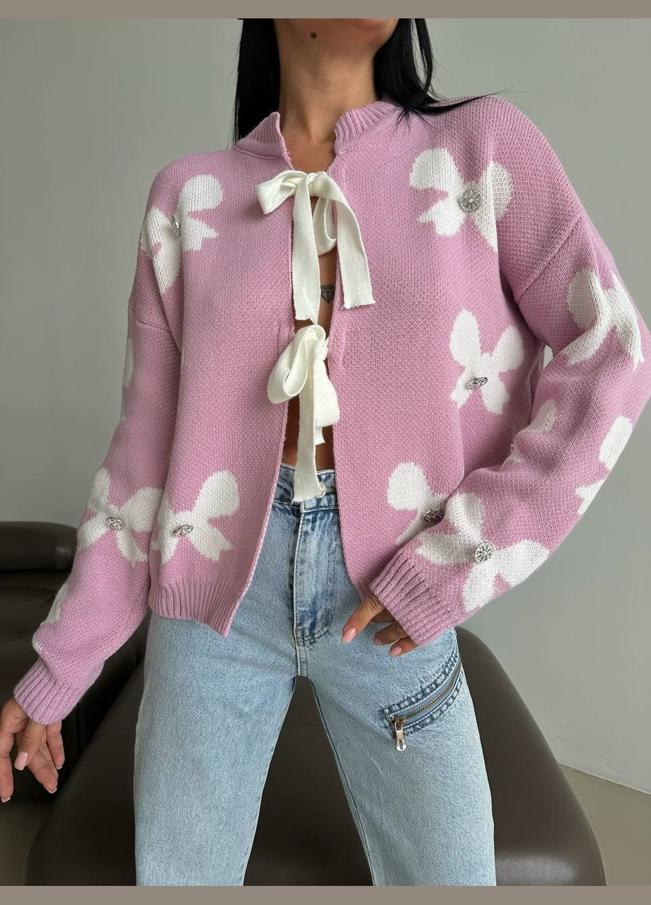 Розовый демисезонный кардиган Vakko