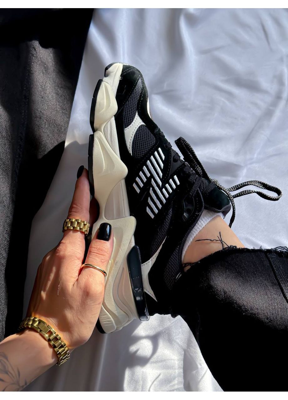 Кросівки жіночі і чоловічі New Balance 9060 Black/White | Нью Баланс 9060 чорні No Brand чорні демісезони (348419319)