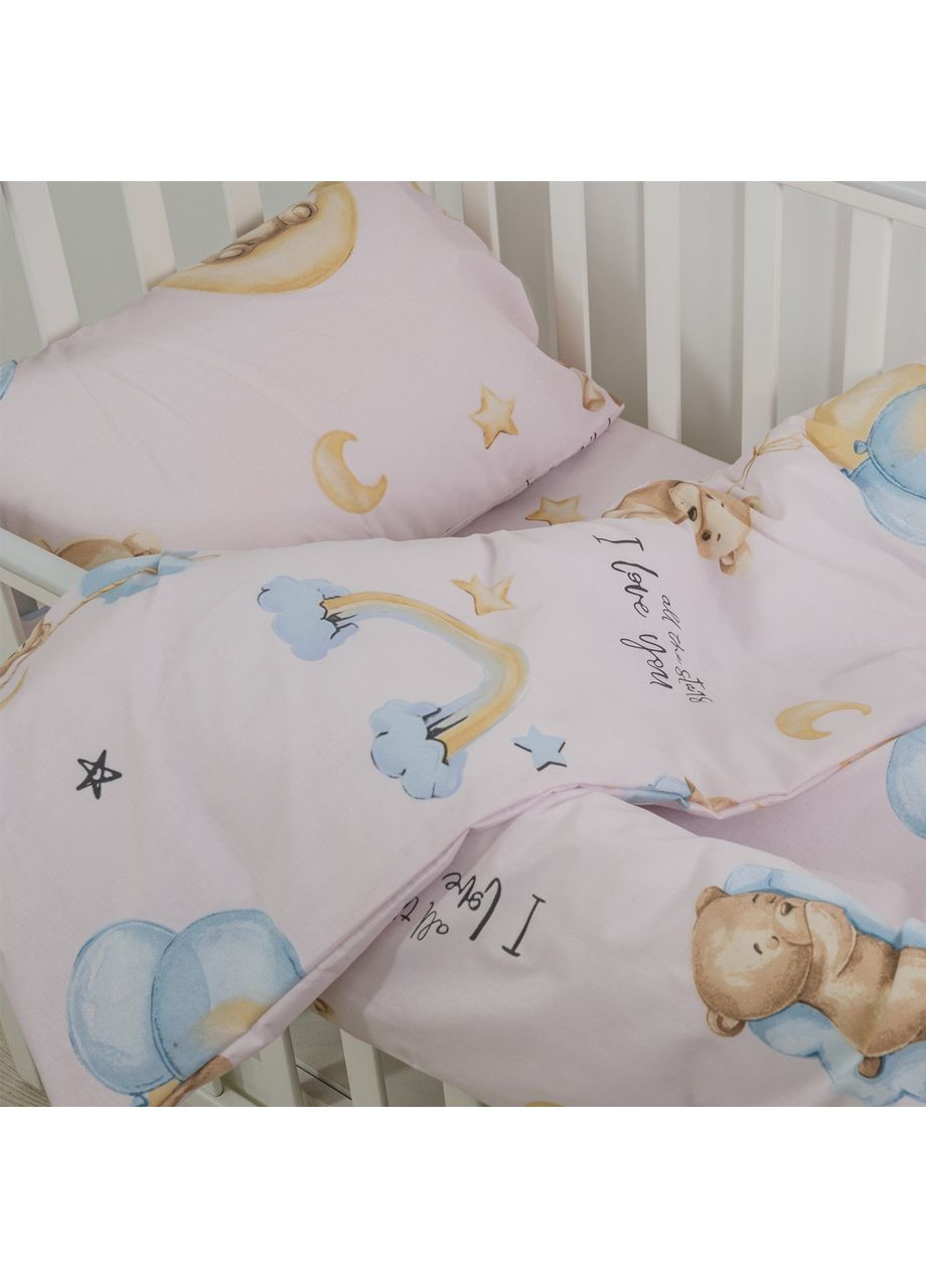 Дитяча постільна білизна для немовлят ранфорс - 25415 pink рожева Viluta (364873829)