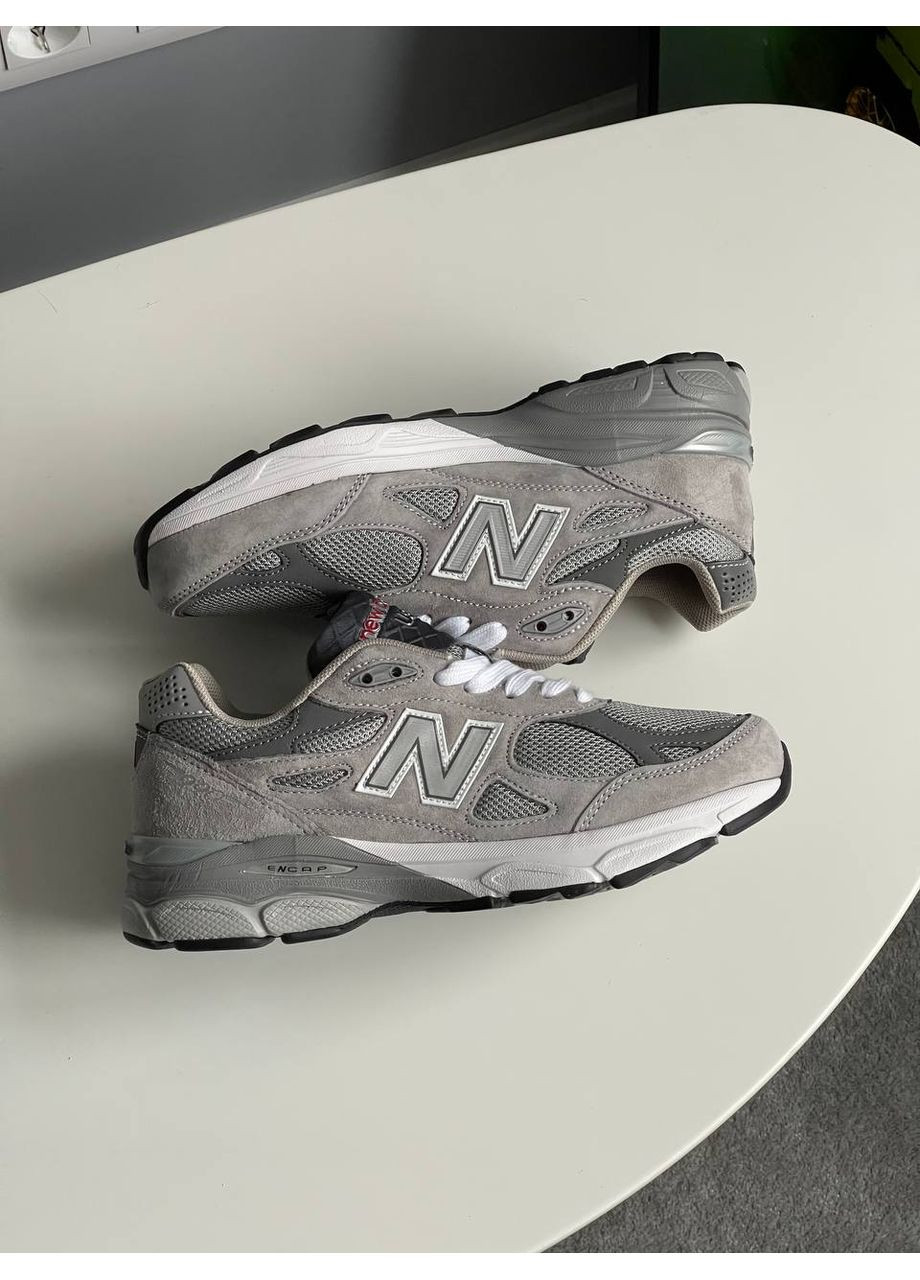Сірі Осінні кросівки чоловічі і жіночі new balance 990 grey green | нью беланс 990 сірі No Brand