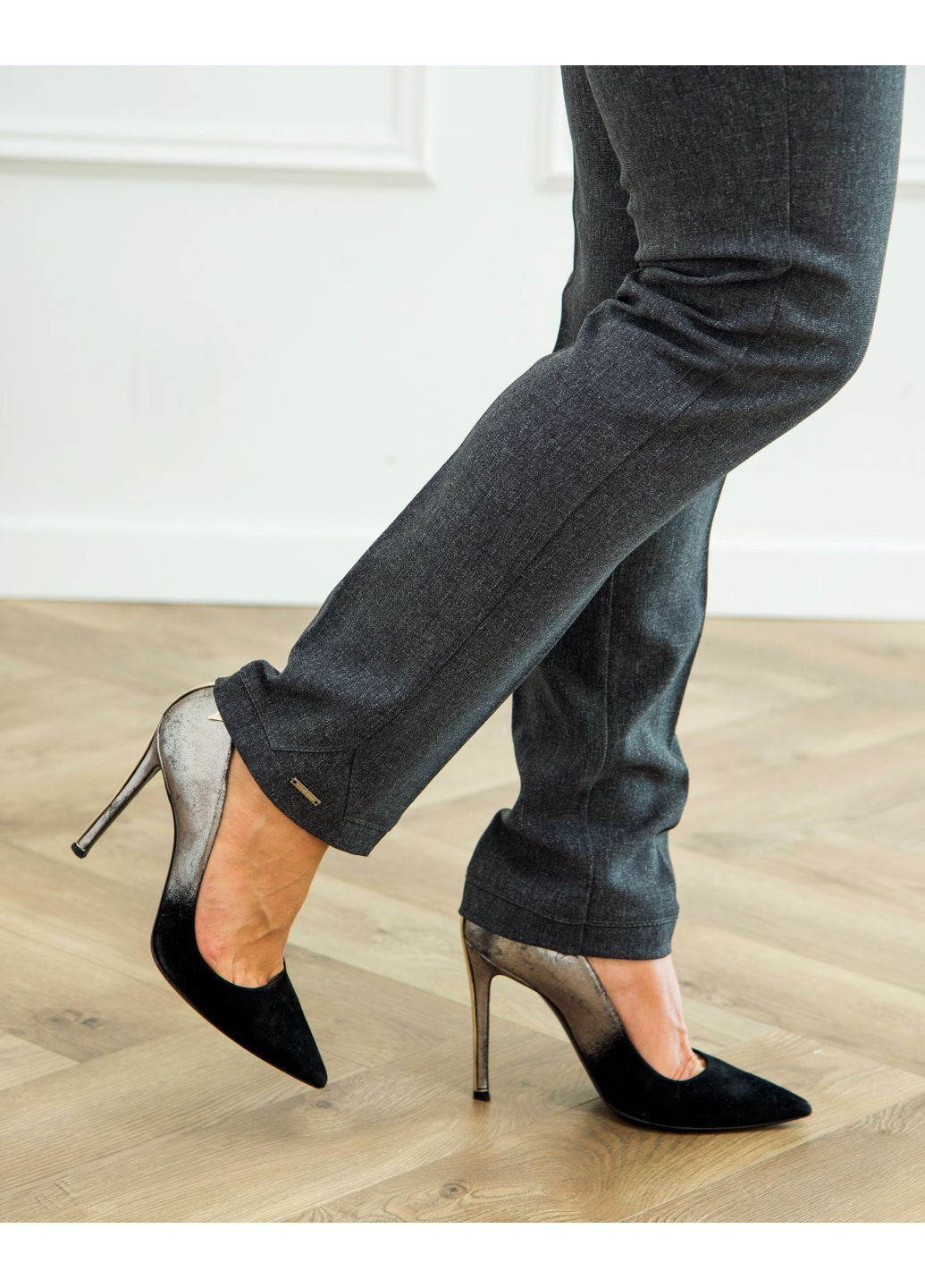 Женские классические брюки 398ДА черный No Brand (369971265)