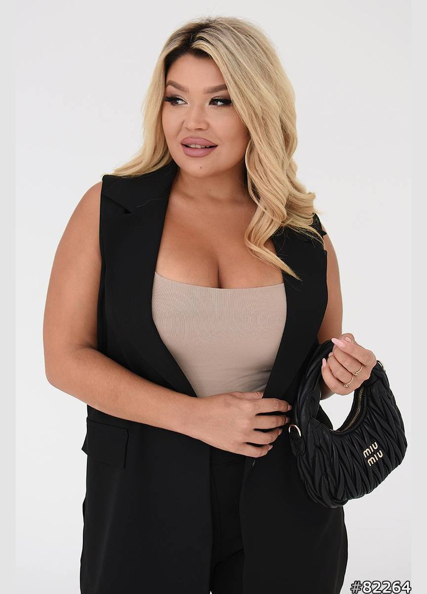 Жіночий костюм двійка кардиган без рукавів та штани прямого крою MonCher (336890213)