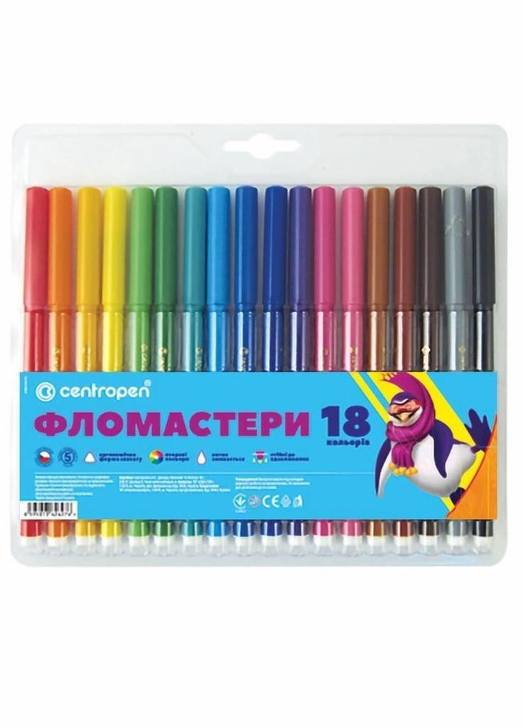 Фломастеры 7550/18 ТП Набор 18 шт. 8595013626276 Centropen (295439230)