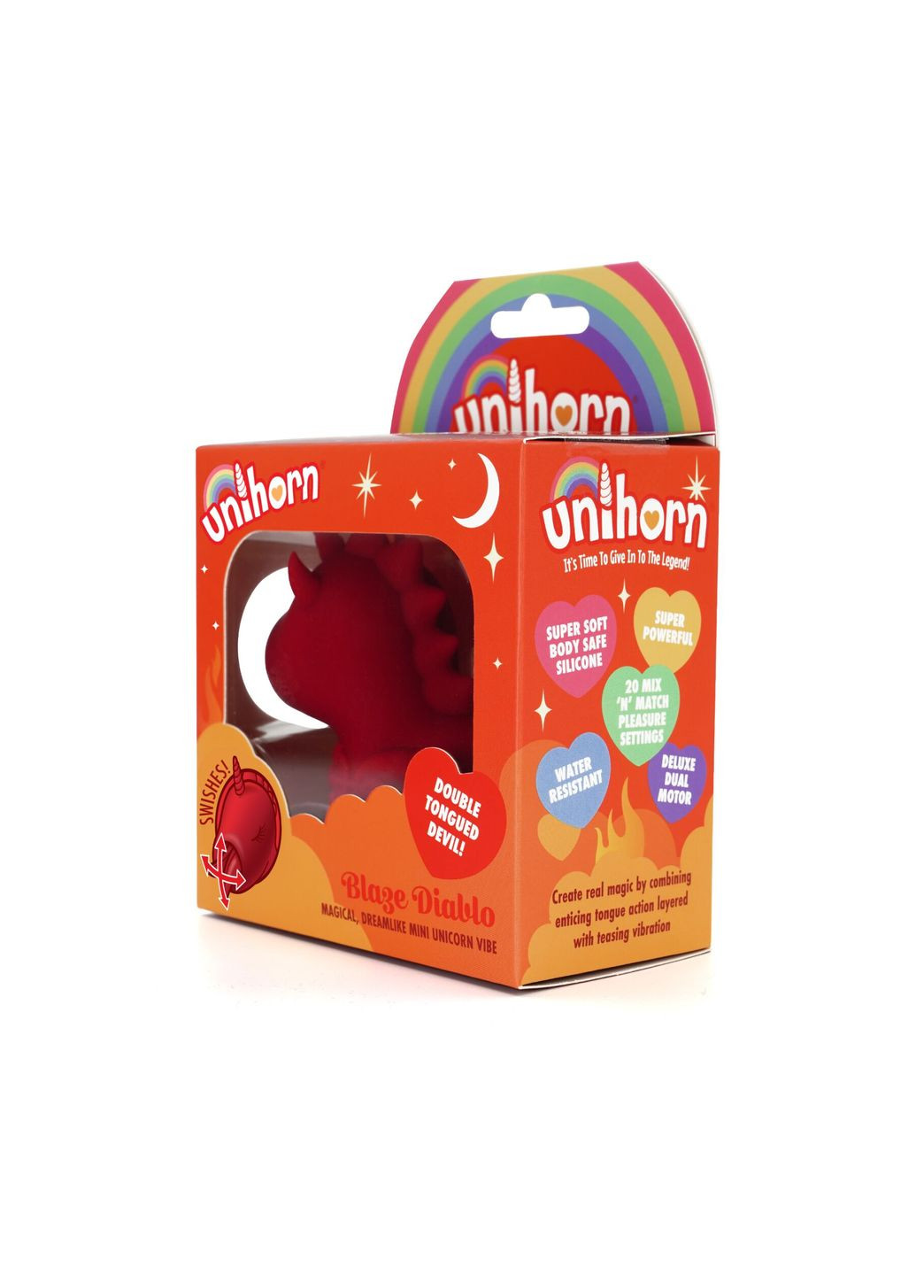 Вибратор-единорожка Blaze Diablo, ласковый язычок - CherryLove Unihorn (369666148)
