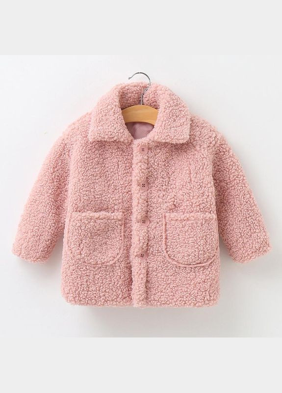 Дитяча демісезонна куртка для дівчинки Тедді арт 7381 Рожевий No Brand (306850200)