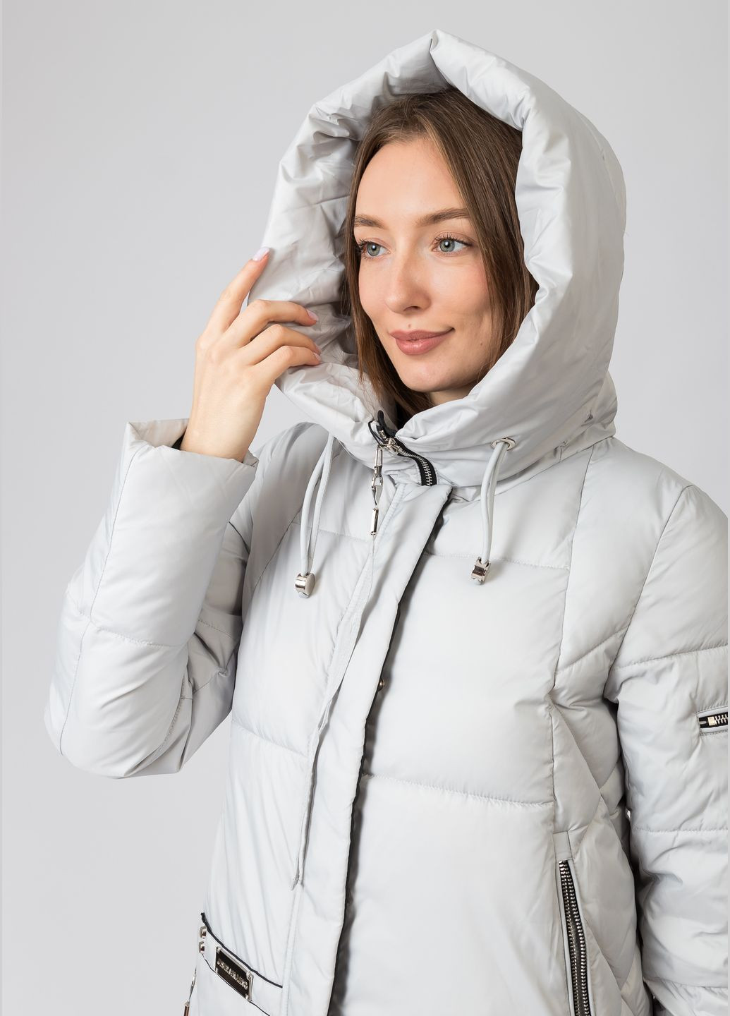 Серый зимний Пуховик Peercat