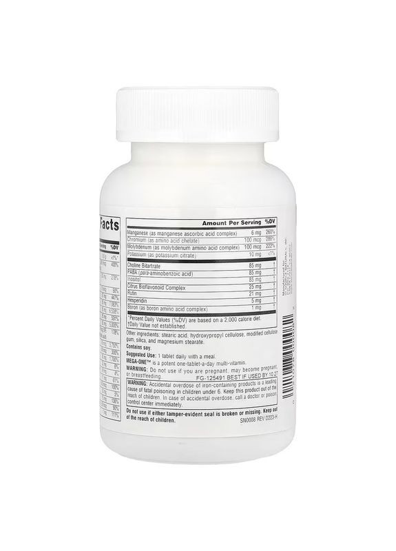 Комплекс Вітамінів та Мінералів, Mega-One,, 60 таблеток Source Naturals (326055273)