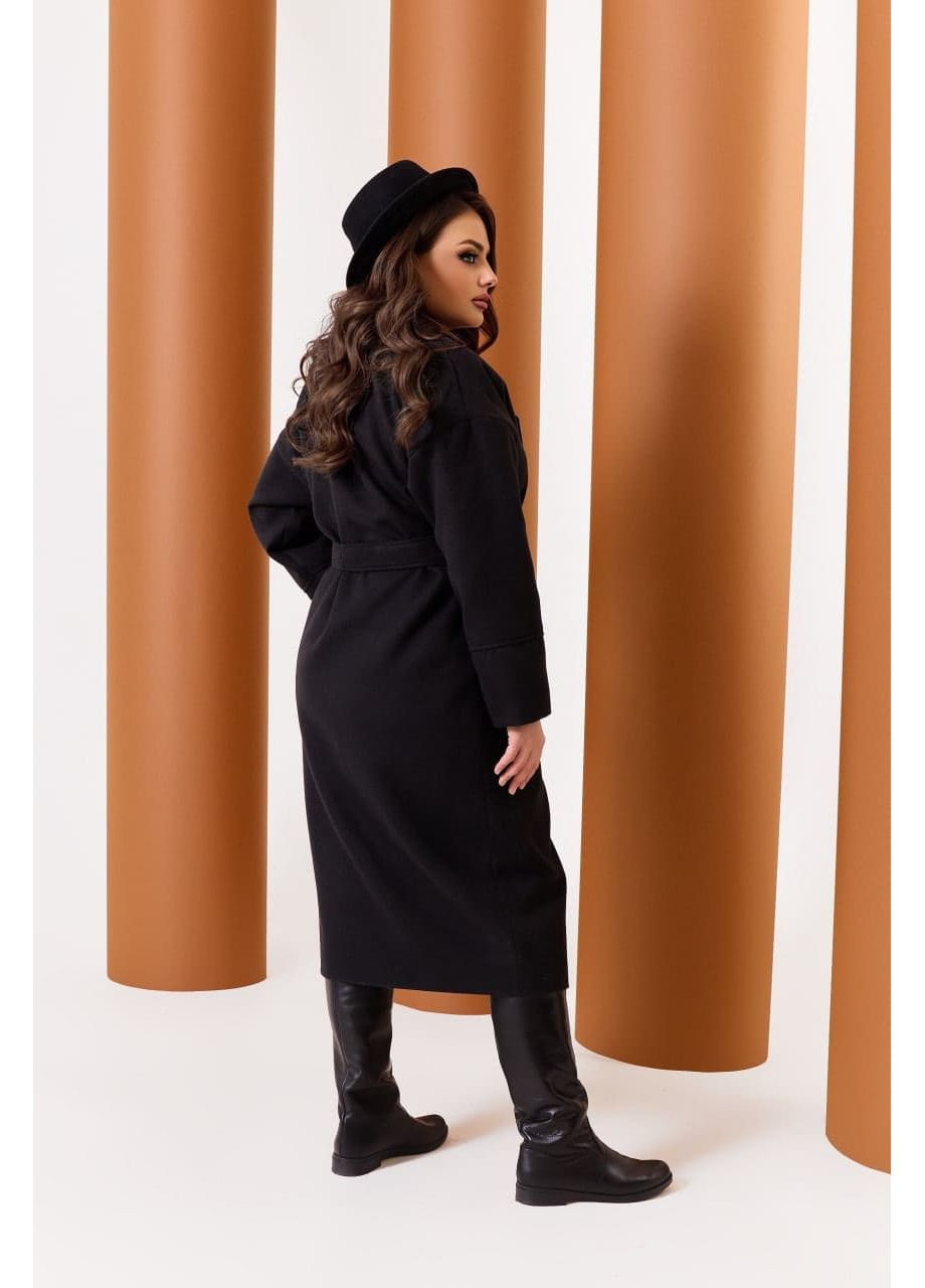 Бежевое демисезонное Женское пальто из кашемира на подкладке с поясом бежевого цвета. New Trend