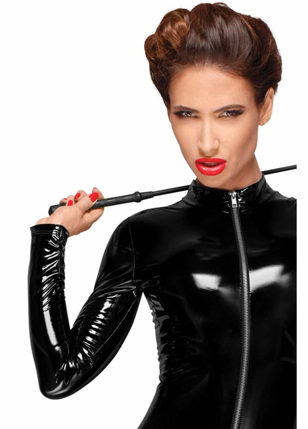 Комбинезон с мокрым эффектом F188 PVC overall, CherryLove Noir Handmade чёрный полиамид, эластан