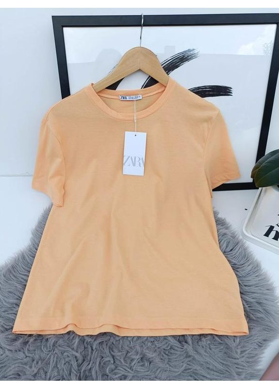 Базова бавовняна футболка Zara - (341530932)