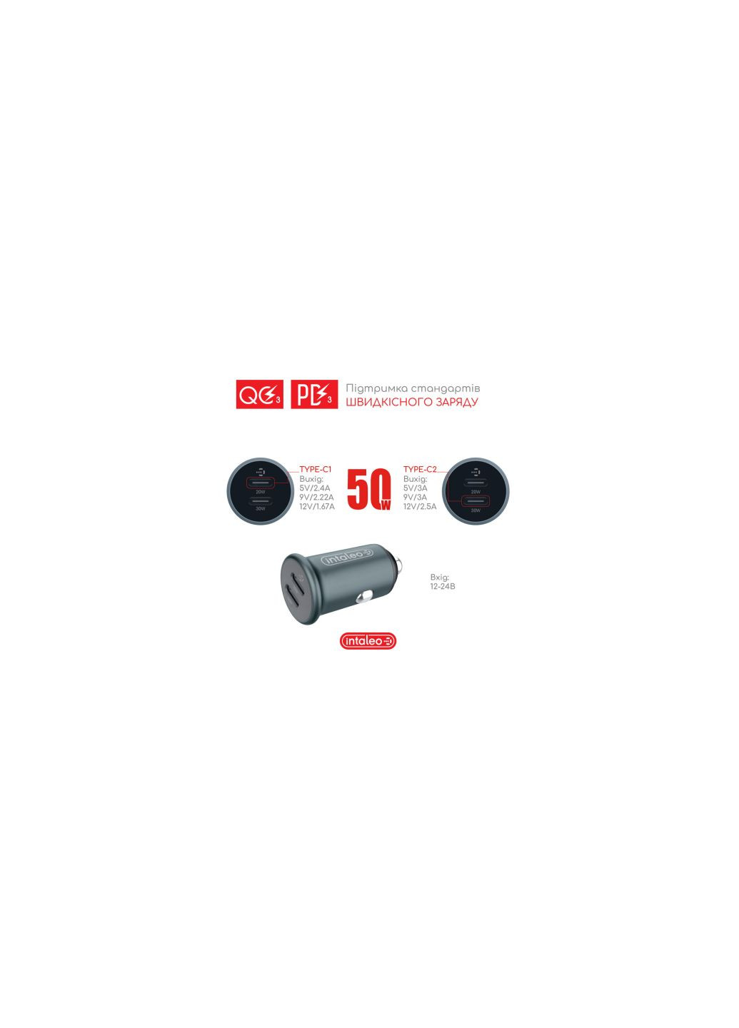 Зарядний пристрій (1283126559518) Intaleo CCGQPD250 (369880853)