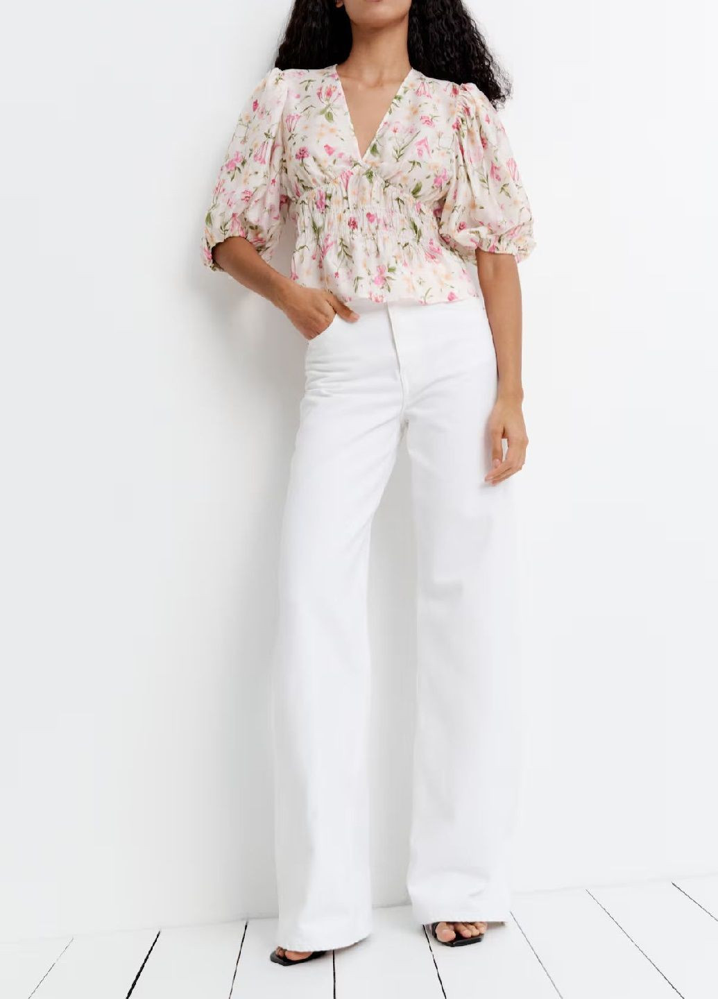 Белая блузка H&M