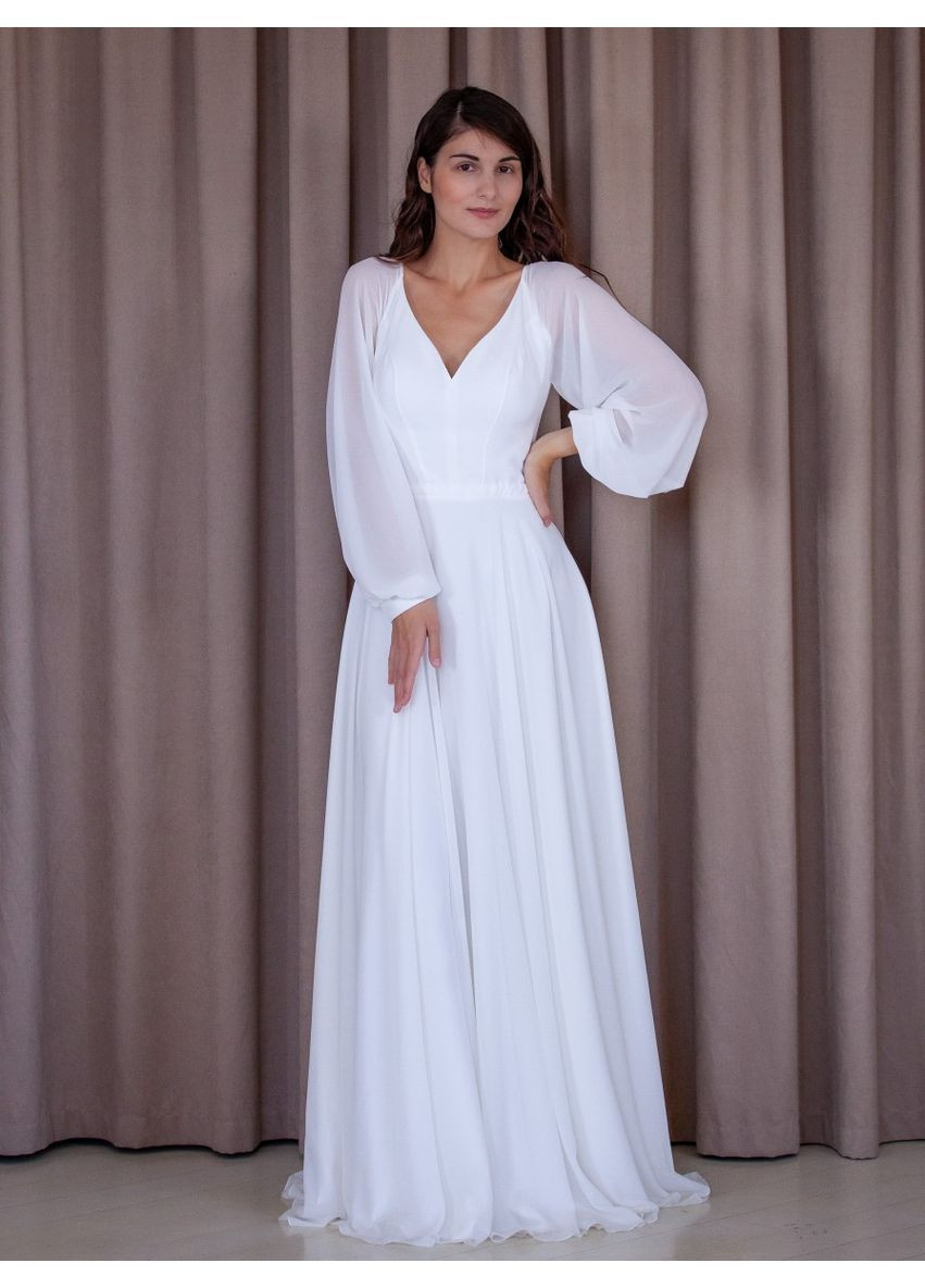 Білий вечірня плаття дзвін, а-силует Lolita однотонна