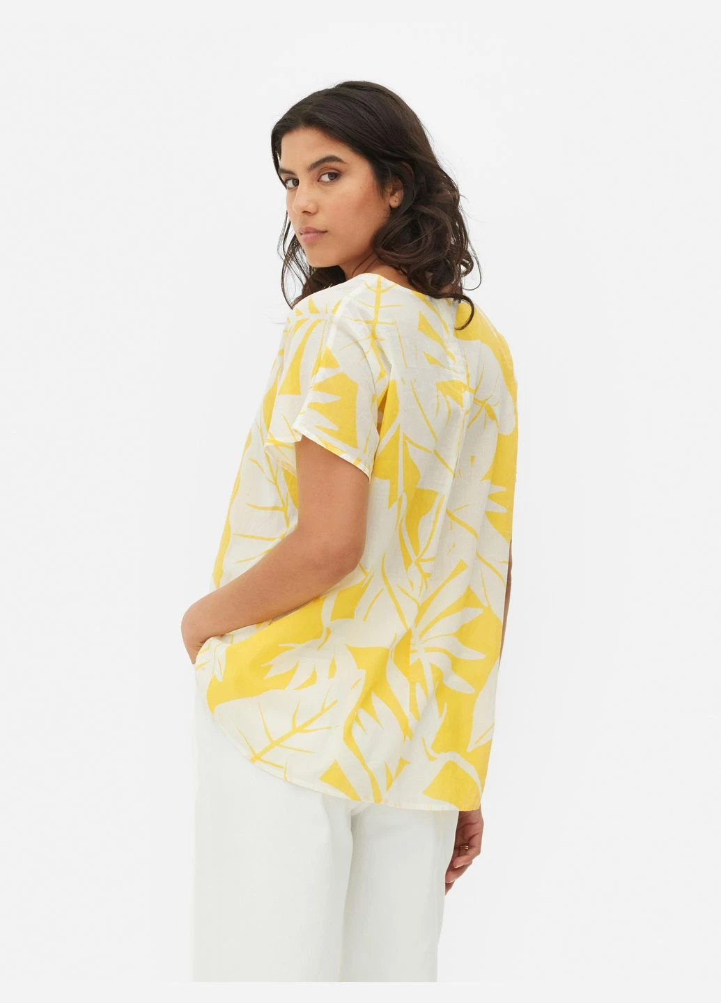 Топ літо,жовтий в білі візерунки, Primark (337106737)