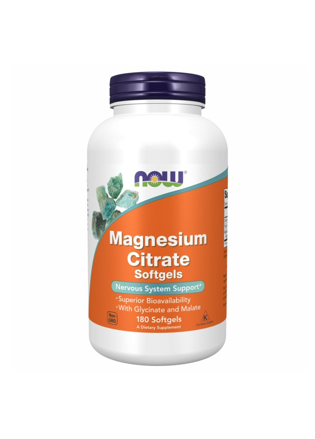 Магний цитрат Magnesium Citrate 134mg - 180 sgels Now Foods (280917162)