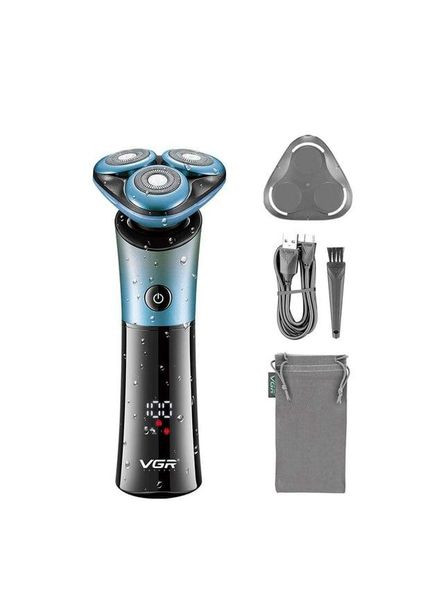 Мужская електробритва V-326 аккумуляторная бритва для мужчин Бирюзовый 5 Вт VGR (302890725)