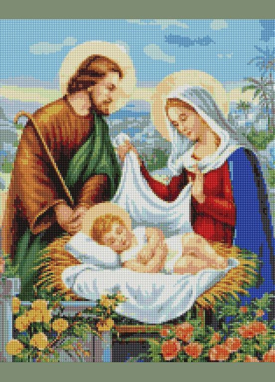 Алмазная мозаика Святая семья 40 х 50 DBS1092 Brushme (348359581)