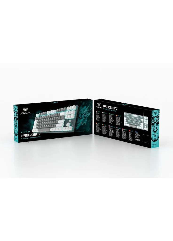 Клавіатура F3287 Keycap KRGD Blue USB UA White/Grey (6948391240688) Aula (296479654)